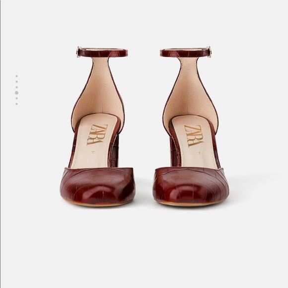 Zara leather animal embossed heels - Picture 2 of 8